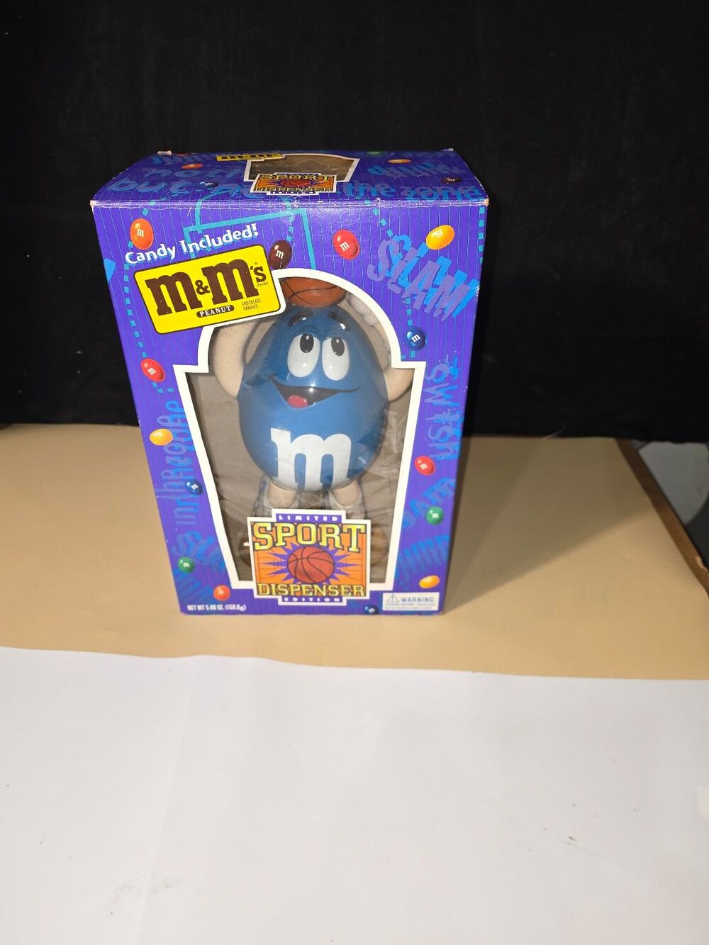 M&M's Limited Edition Sport Dispenser Basketball Blue M&M Open Box